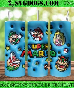 Super Mario 20oz Tumbler Wrap PNG