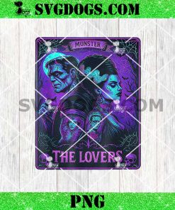 The Monster Frankenstein And Bride The Lovers Tarot Card PNG