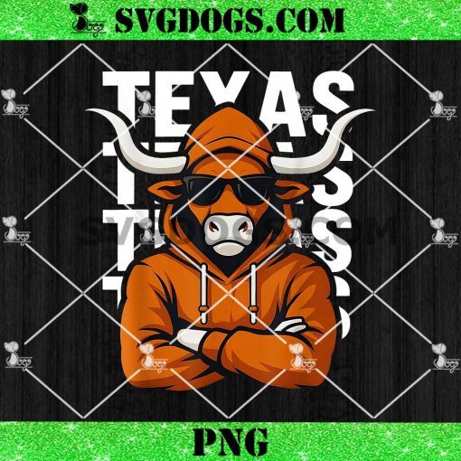 Vintage Texas PNG, Texas Longhorns PNG