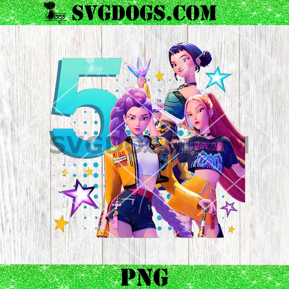 kpop Demon Hunters Birthday 5 Custom Name PNG kpop Demon Hunters Birthday 5 Custom Name PNG