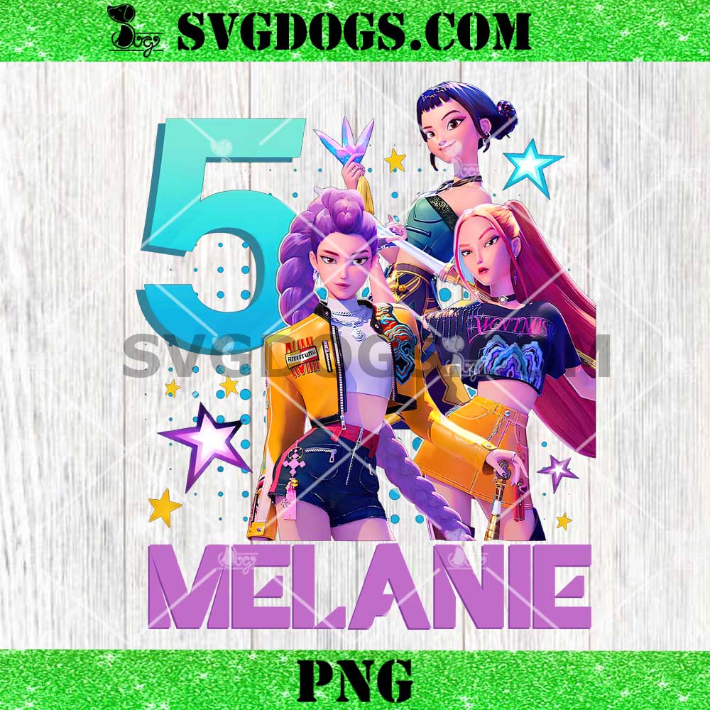 kpop Demon Hunters Birthday 5 Custom Name PNG kpop Demon Hunters Birthday 5 Custom Name PNG