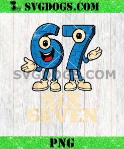 67 Six Seven PNG, Italian Brainrot Kids Gaming Meme PNG