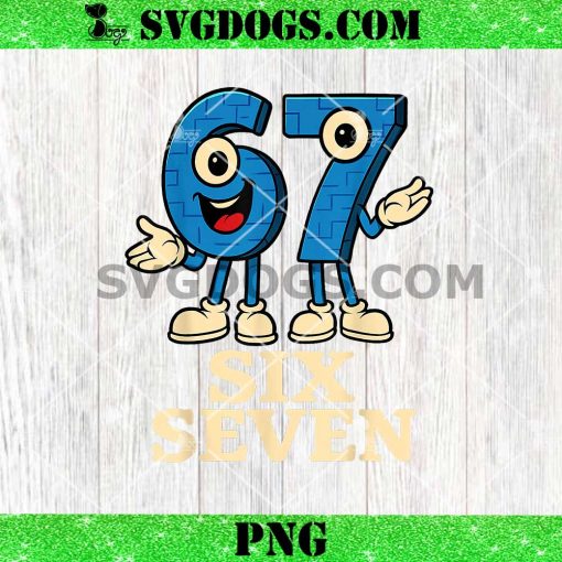 67 Six Seven PNG, Italian Brainrot Kids Gaming Meme PNG