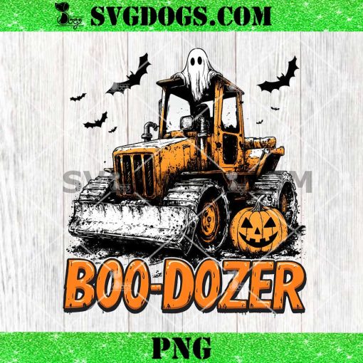 Boo Dozer PNG, Bulldozer Halloween PNG, Spooky Construction Tractor PNG