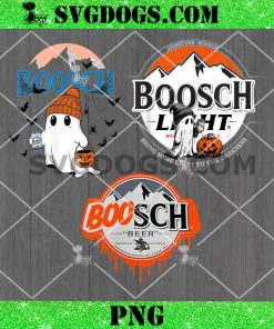 Boosch Light Ghost Beer Pumkins PNG Bundle, Boo Ghost Drinking Spooky Season PNG