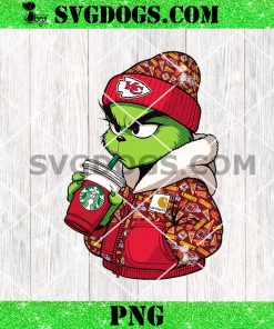 Carhartt Grinch Kansas City Chiefs Drink Starbucks Coffee PNG, Grinchmas PNG