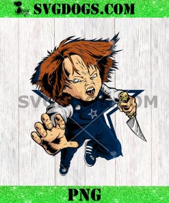 Chucky Fans Dallas Cowboys PNG, Halloween NFL PNG