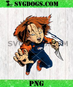 Chucky Fans Denver Broncos PNG, Halloween NFL PNG