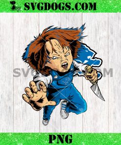 Chucky Fans Detroit Lions PNG, Halloween NFL PNG