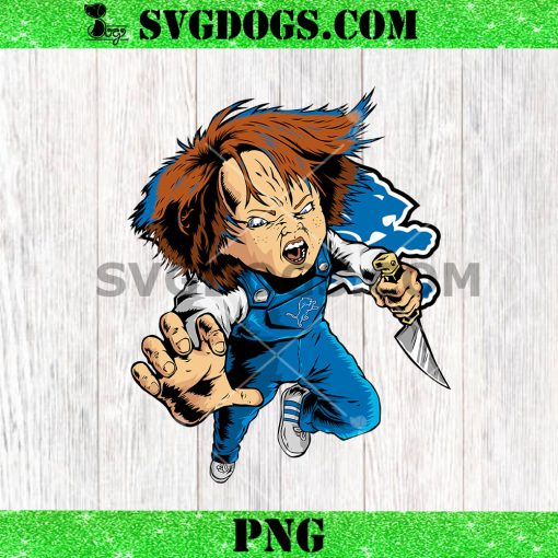 Chucky Fans Detroit Lions PNG, Halloween NFL PNG