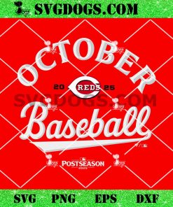 Cincinnati Reds October Baseball SVG PNG