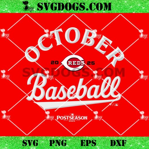 Cincinnati Reds October Baseball SVG PNG