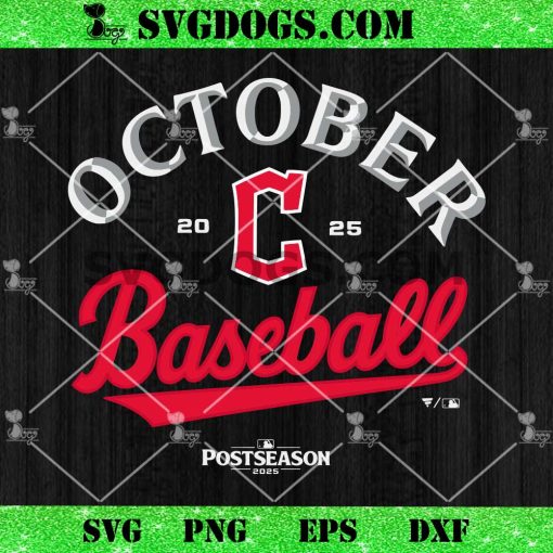 Cleveland Guardians October Baseball SVG PNG