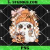 Cute Ghost Pumpkin Spice Fall PNG, Halloween Ghost PNG