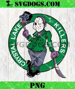 Crystal Lake Killers PNG, Jason Voorhees In The Style Of The Boston Celtics Logo PNG