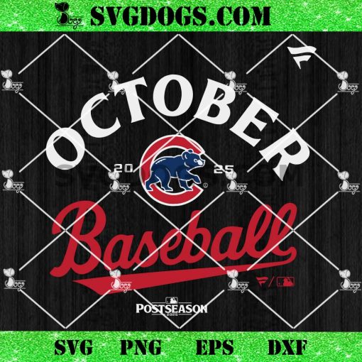 Cubs October Baseball SVG