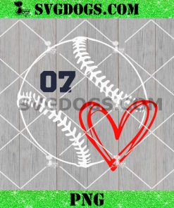 Custom Baseball Mom Number 7 PNG