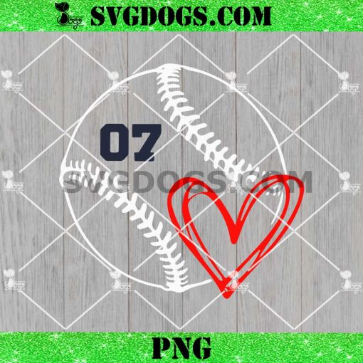 Custom Baseball Mom Number 7 PNG