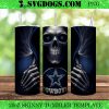 Green Bay Packers Skeleton Skull 20oz Tumbler Wrap PNG
