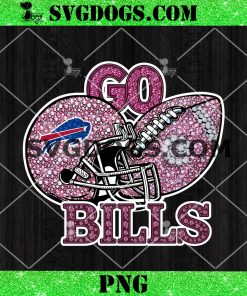 Go Bills Sequin Rhinestone Pink PNG, Buffalo Bills Football Helmet PNG