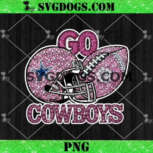 Go Cowboy Sequin Rhinestone Pink PNG, Dallas Cowboy Helmet Football PNG