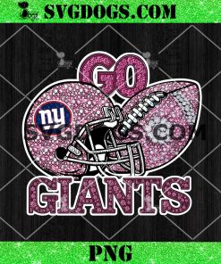 Go Giants Sequin Rhinestone Pink PNG, New York Giants Football Helmet PNG