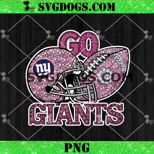 Go Giants Sequin Rhinestone Pink PNG, New York Giants Football Helmet PNG