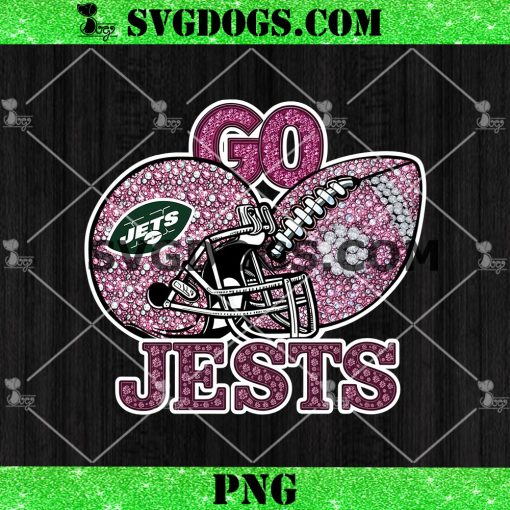 Go Jets Sequin Rhinestone Pink PNG, New York Jets Football Helmet PNG