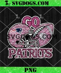 Go Patriots Sequin Rhinestone Pink PNG, New England Patriots Football PNG