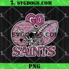 Go Saints Sequin Rhinestone Pink PNG, New Orleans Saints Football Helmet PNG