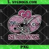 Go Seahawks Sequin Rhinestone Pink PNG, Seattle Seahawks Football PNG