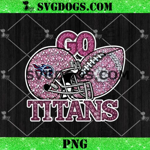 Go Titans Sequin Rhinestone Pink PNG, Tennessee Titans Football PNG