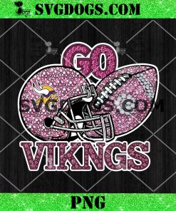 Go Vikings Sequin Rhinestone Pink PNG, Minnesota Vikings Football Helmet PNG