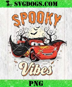 Halloween Spooky Vibes Lightning McQueen PNG