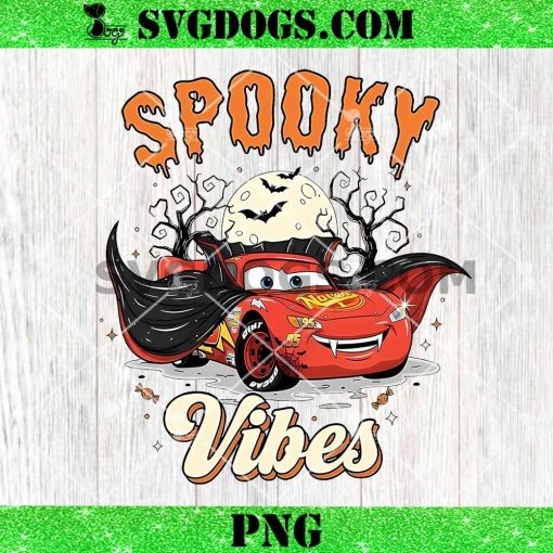 Halloween Spooky Vibes Lightning McQueen PNG