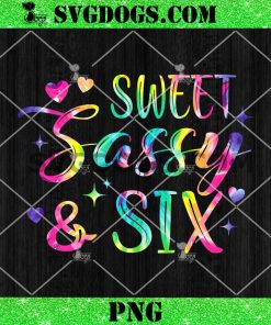 Happy 6th Birthday Sweet Sassy and Six PNG