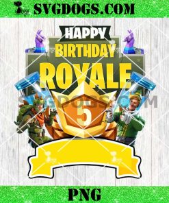 Happy Birthday Royale 5 Custom Name PNG
