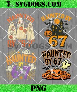 Haunted By 67 Halloween Ghosts PNG