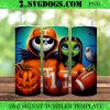 Jack And Sally Tennessee Football 20oz Tumbler Wrap PNG, Tennessee Halloween PNG