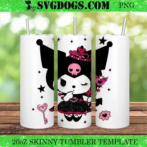 Kuromi Hello Kitty 20oz Tumbler Wrap PNG