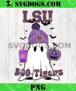 LSU Boo Tigers PNG, LSU Tigers Halloween Coffee PNG
