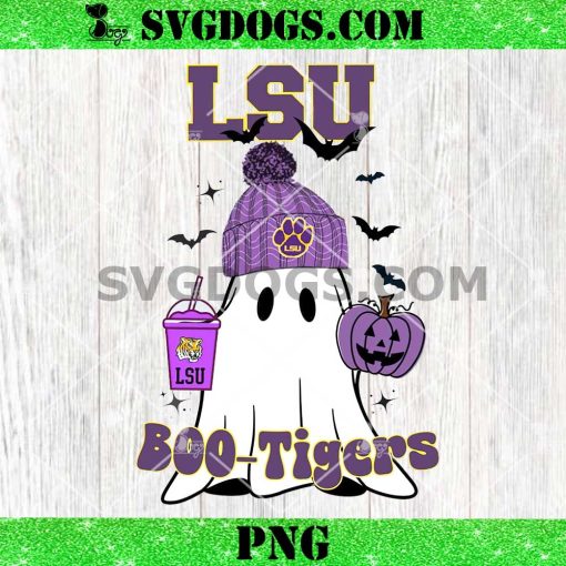 LSU Boo Tigers PNG, LSU Tigers Halloween Coffee PNG