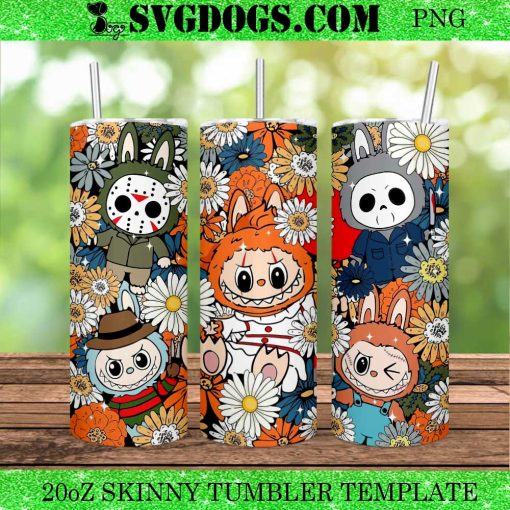 Labubu Halloween Horror 20oz Tumbler Wrap PNG