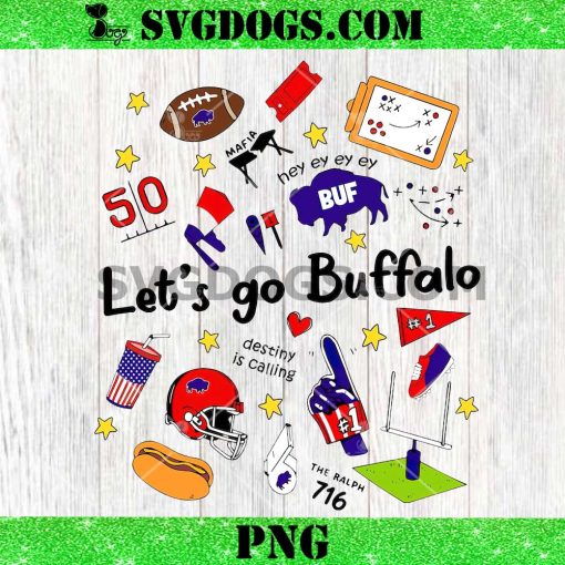 Let’t Go Buffalo Doodles PNG