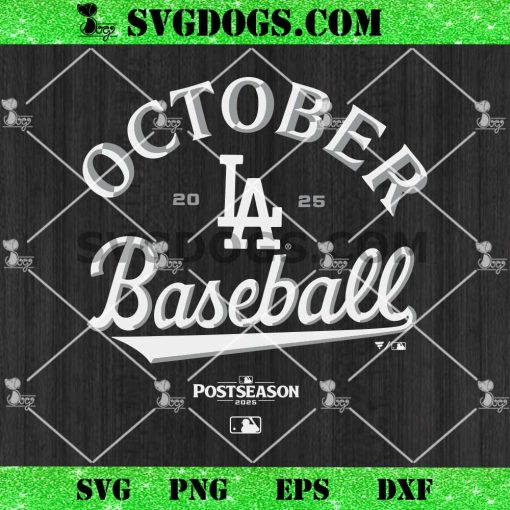 Los Angeles Dodgers October baseball 2025 MLB Postseason SVG