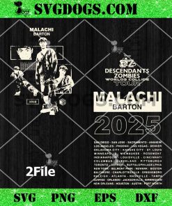 Malachi Barton 2025 SVG PNG, Descendants Zombies Worlds Collide Tour SVG