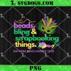 Mardi Gras Beach Retreat PNG, Beads Bling Scrapbooking Things PNG