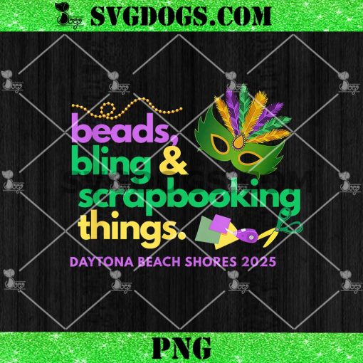 Mardi Gras Beach Retreat PNG, Beads Bling Scrapbooking Things PNG