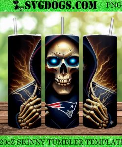 New England Patriots Skeleton Skull 20oz Tumbler Wrap