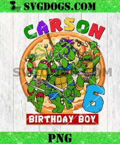 Ninja Turtles Birthday boy Custom Name PNG